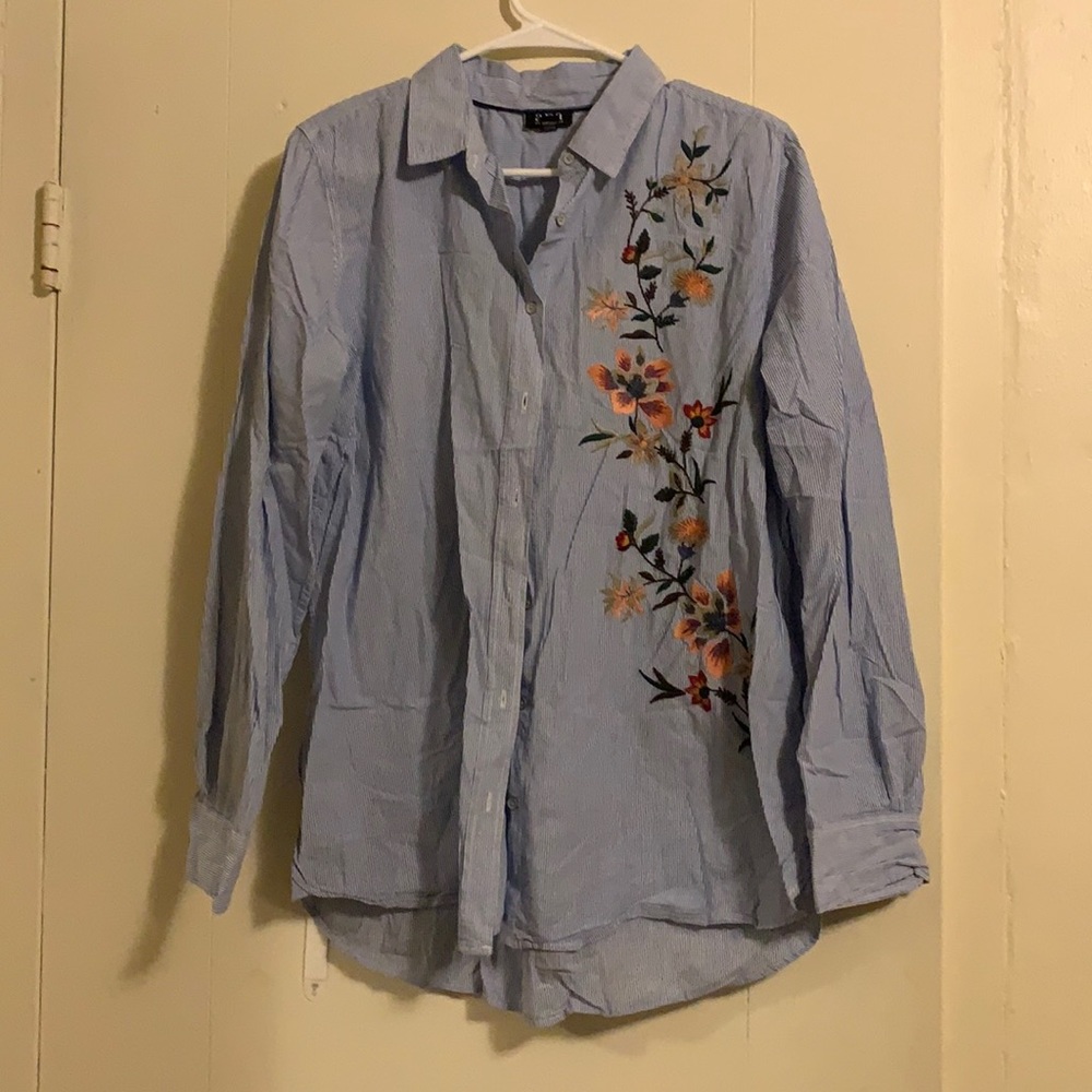 Embroidered Button Down